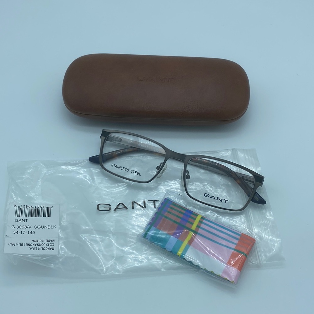 Gant Mens G3008 Gunmetal Stainless Steel Ophthalmic Frame